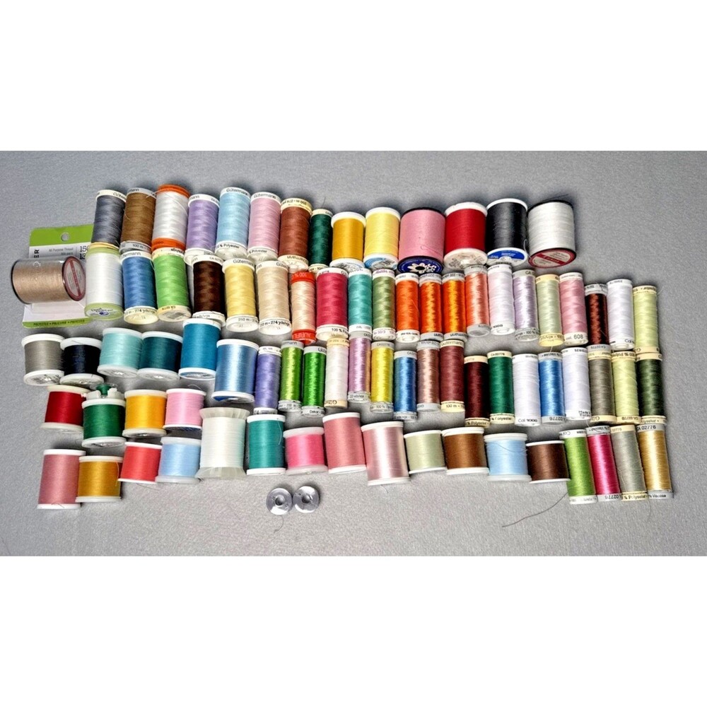 Lot of 80 Spools of General Sewing Thread Assorted Colors